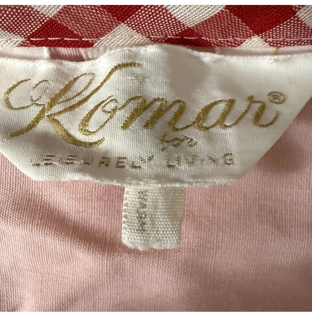 Vintage Komar for leisurely living house dress zipper pockets gingham - Picture 3 of 7